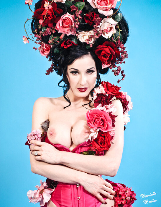 Dita Von Teese in roses picture