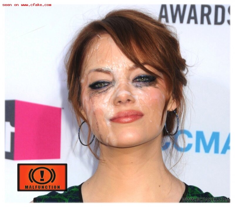emma stone messy facial picture