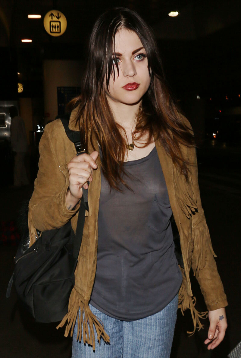Frances Bean Cobain Braless in See Through Tee picture