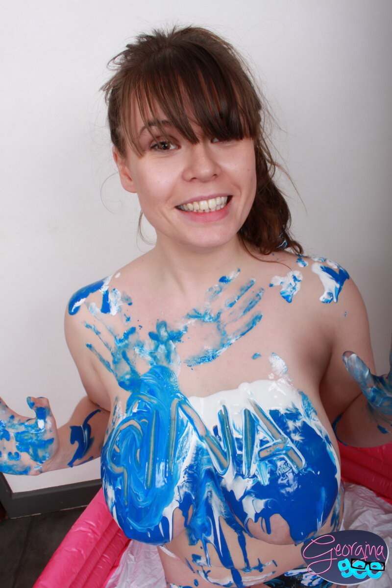 Georgina Gee painting her tits picture