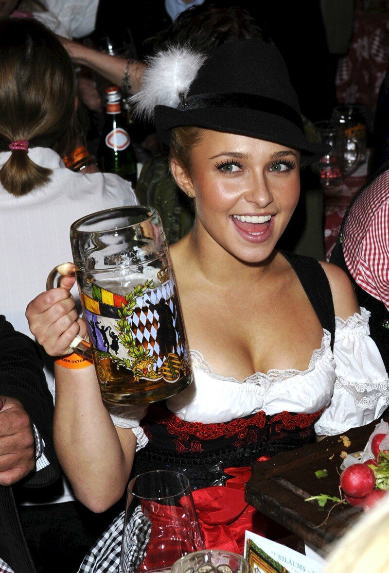 Hayden with a big beer picture