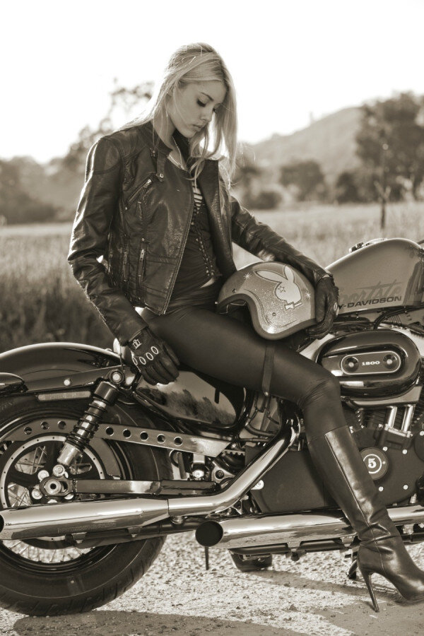 Heather Rae on a motorbike picture