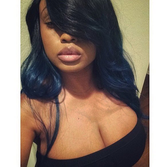 black babe Jada Fire with blue hair picture