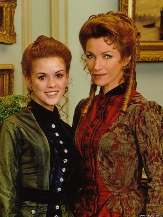 Colleen Cooper (Jessica Bowman) and Michaela Quinn (Jane Seymour) picture