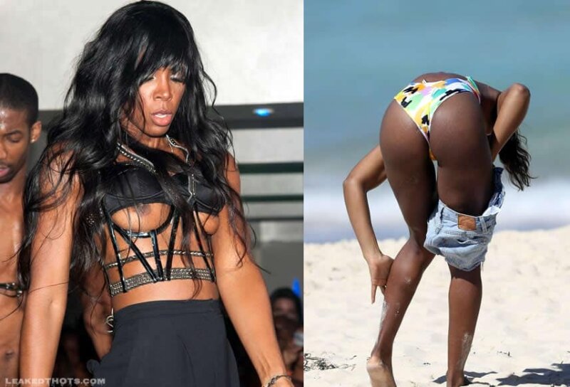 Kelly Rowland tits & ass hanging out from LeakedThots picture