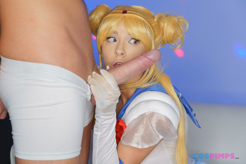 The Sailor Moon bitch is shocked at the big monster she has to deal with. picture