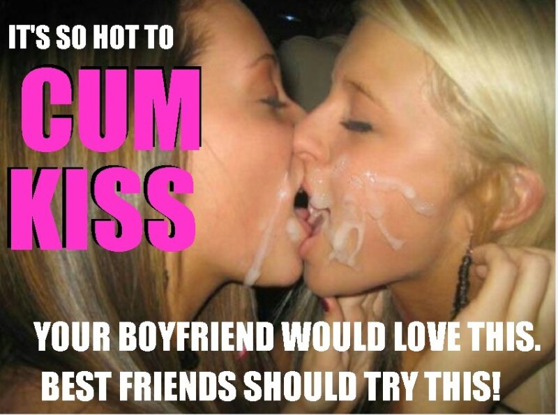 Sharing his hot cum with your best friend is a great gift to him. He'll love you for it picture