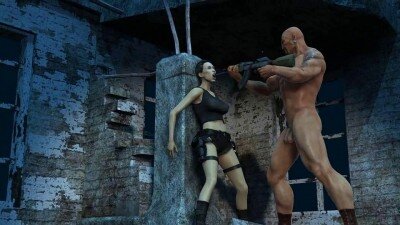 Laura Croft in the land of 3D picture