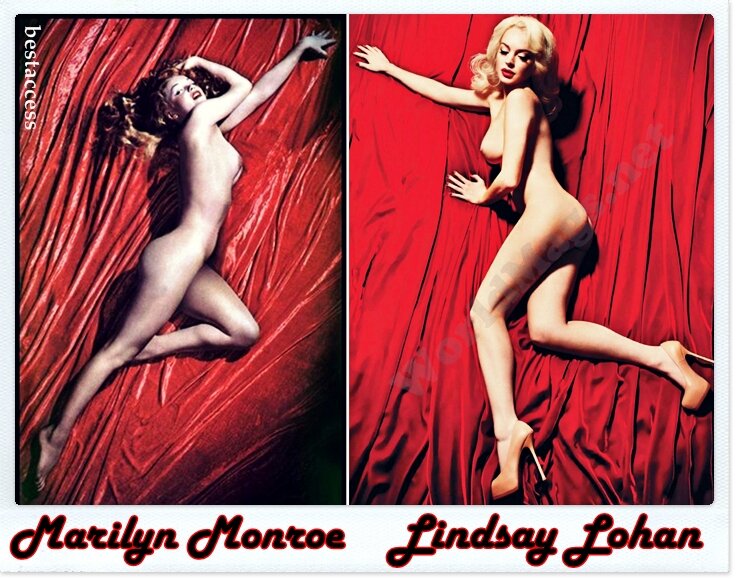 Marilyn Monroe and Lindsay Lohan Playboy Comparison picture