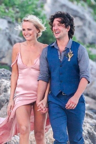 Malin Akerman Upskirt at Her Beach Wedding picture