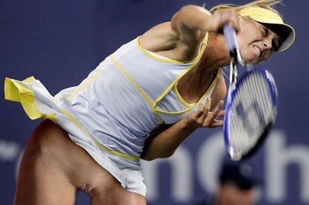 Tennis star Maria Sharapova upskirt pussy picture