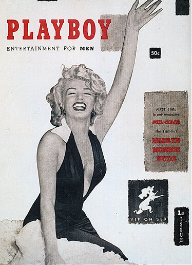 Marilyn Monroe on the front cover of the first issue of Playboy, December 1953. picture