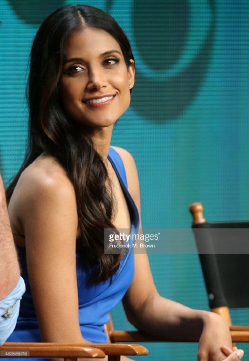Melanie Chandra speaks at 2015 TCAs in Los Angeles, CA, with cast of Code Black picture