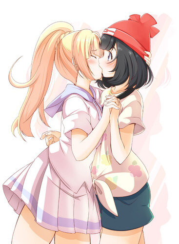 Lilie and Mizuki Kiss (Pokemon) picture