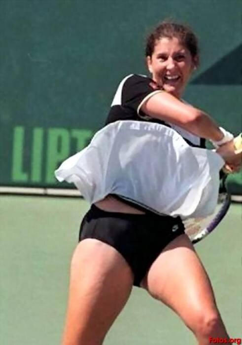 monica seles in black picture