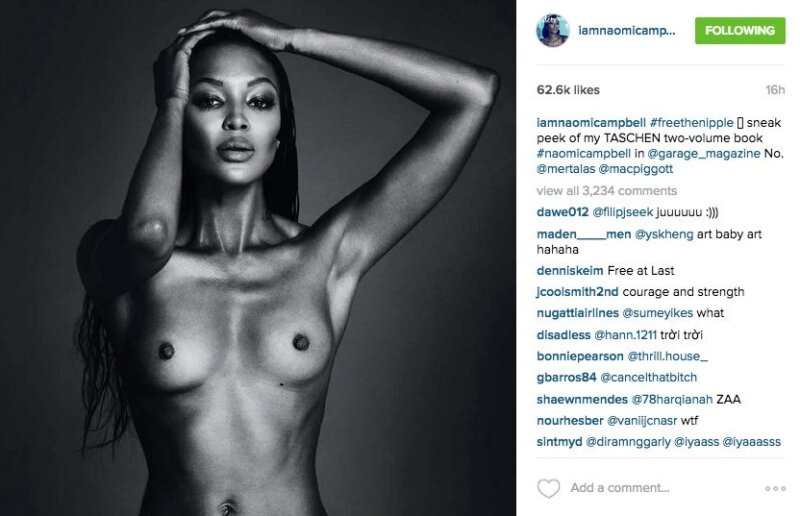 Naomi Campbell "Free the NIpples" picture