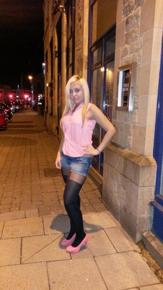Blonde pink-princess want to try street-meat night life picture