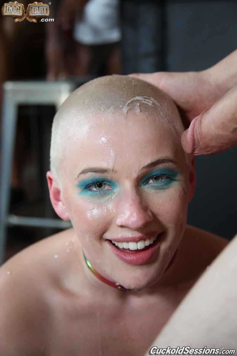 Cumshots all over the face and the head of Riley Nixon! picture