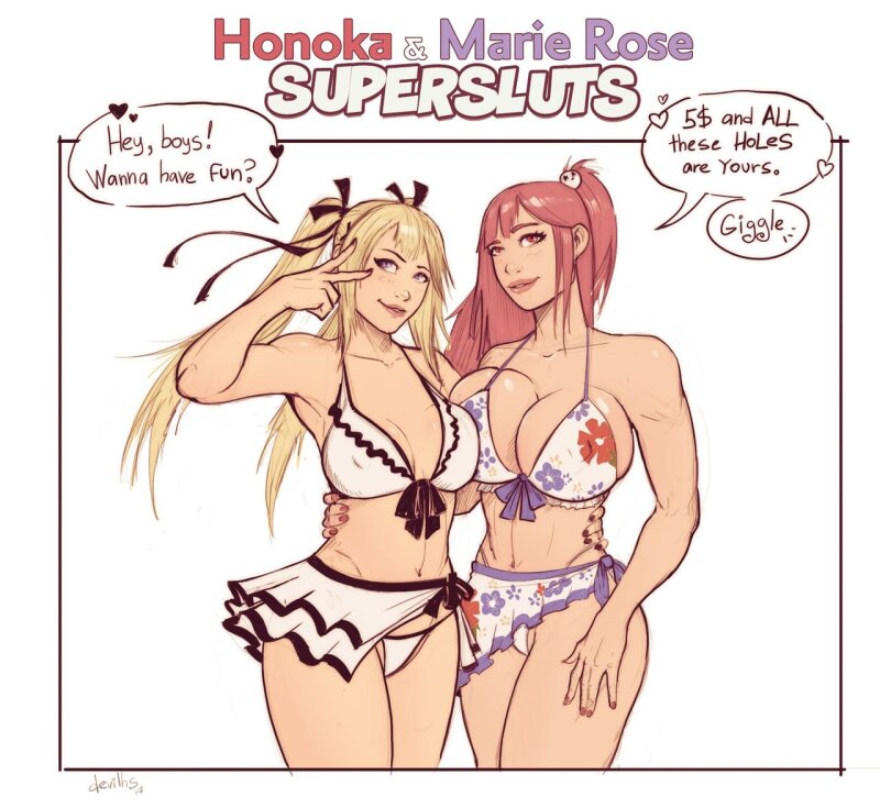 Honoka And Marie Rose Supersluts – Dead Or Alive By DevilHS - Porn Comics picture