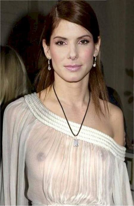 Sandra Bullock shows her tits in hot dress picture