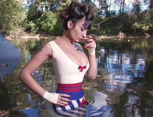 Sisi Suicide is like super cool in her cleavage showing sailor outfit - fota picture