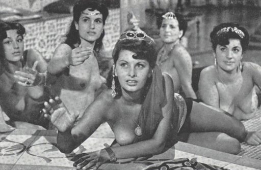 Sophia Loren and her harem slavegirl homies topless and lounging picture