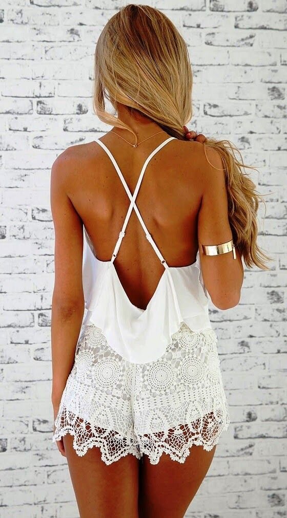 #summer style lace playsuit @wachabuy picture