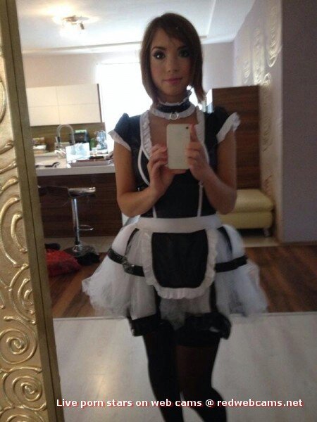 selfie by pornstar Tina Hot in French maid picture