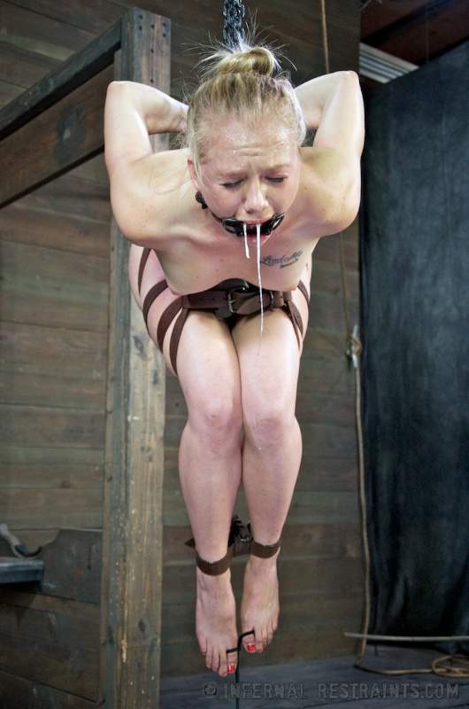 Tracey Sweet, suspended, ring gag picture