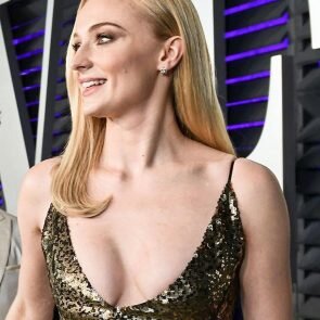 Sophie Turner Cleavage for Vanity Fair’s Oscars Party picture