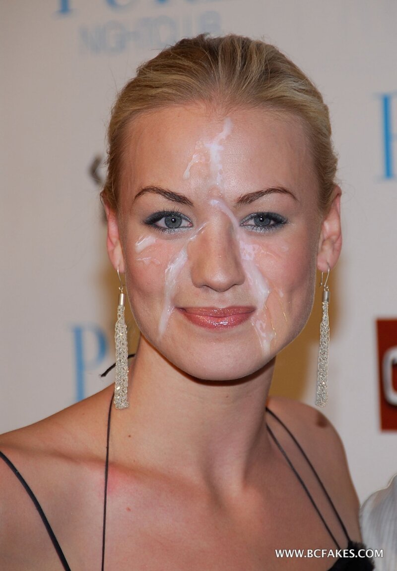 Yvonne Strahovski fake cumshot picture