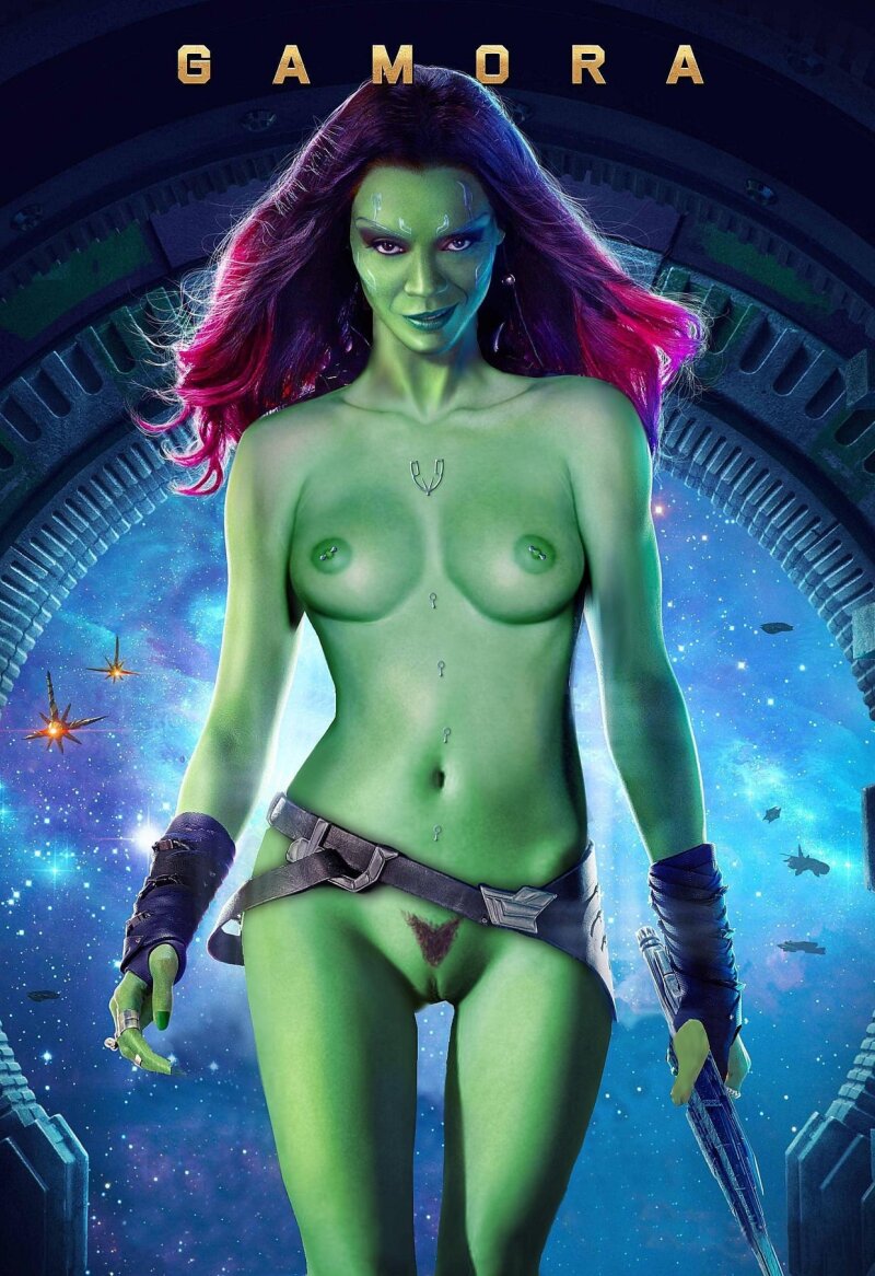 Zoe Saldana as Gamora nude picture