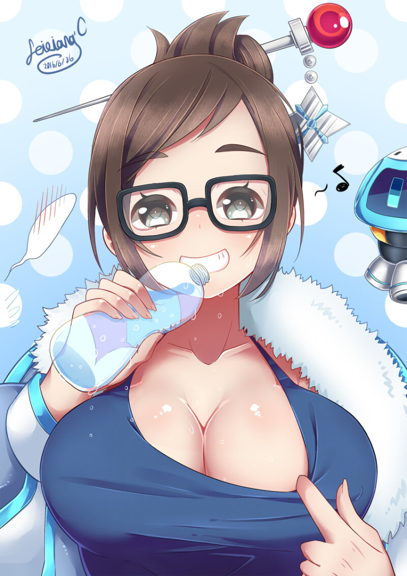 mei overwatch'dan onu büyük göğüsleri gösteren picture