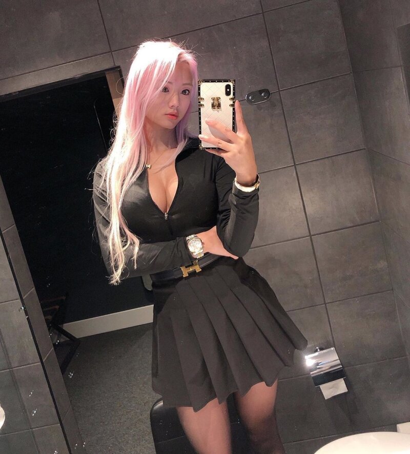 sexy asian slut with pink hair picture