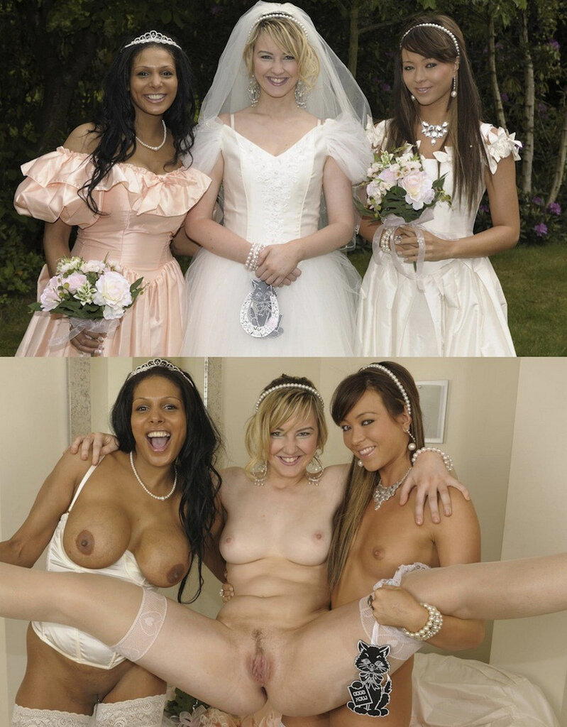 bride and bridesmaids get naked picture