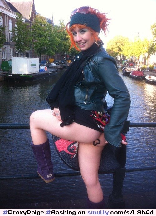 #ProxyPaige #flashing in #Amsterdam with a #kinky little #buttplug in her #ass picture