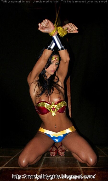Wonder Woman Tied Up with Lasso of Truth picture