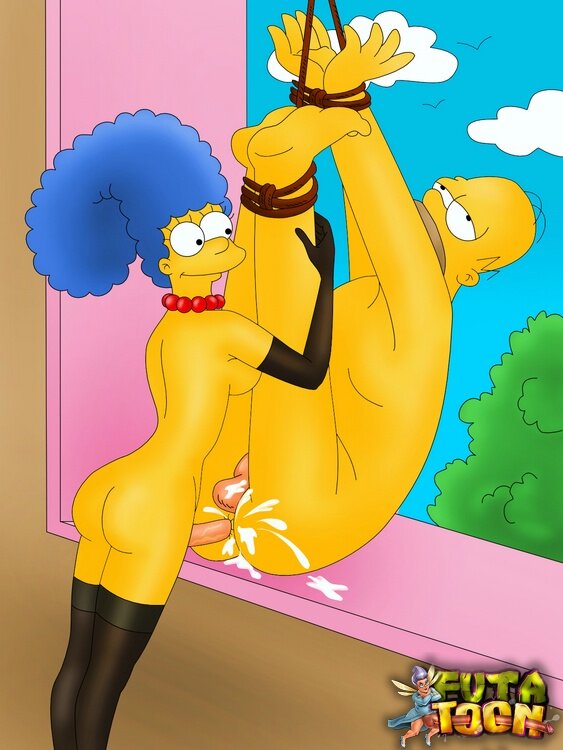 Marge nails Homer picture