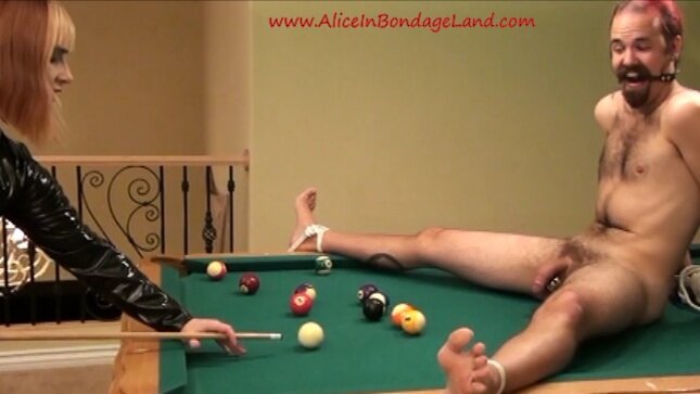 Balls In the Corner Pocked CBT Pool Table FemDom Mistress AliceInBondageLand picture
