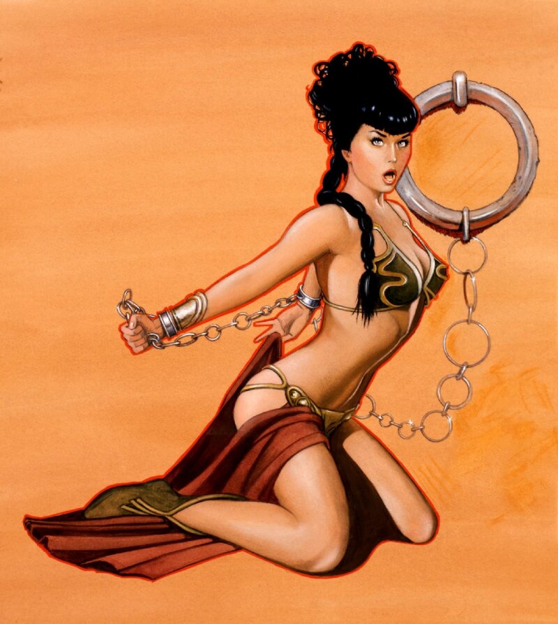 Bettie Page as Slave Leia 역 picture