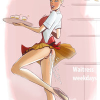  Comic Creampie Waitress  pics