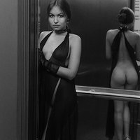  Brunette Dress Elevator  pics