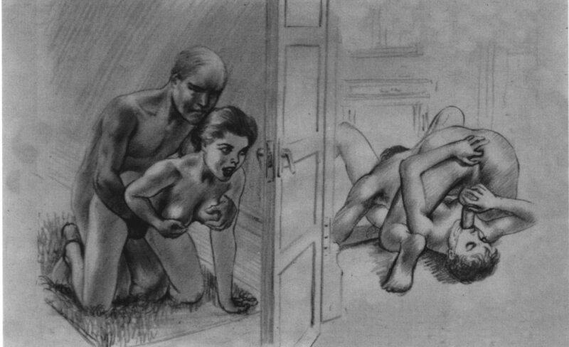 Tom Poulton 's voyeurs-Doggy & spicy 69 picture