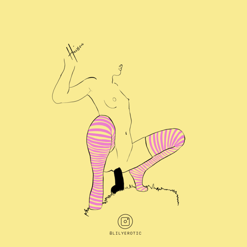 키가 큰 분홍색 양말로 그짓 미니멀리스트 딜도 picture