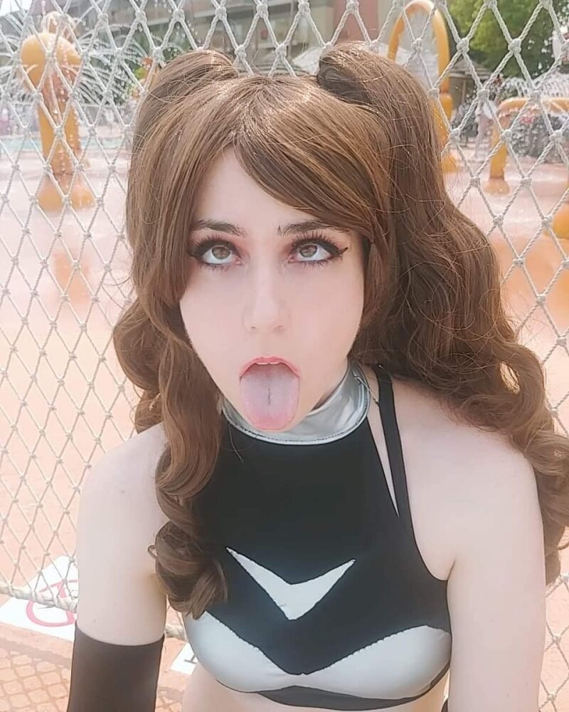 The lovely Infinite Angel ready to be a a sexy little ahegao cum target for you. picture