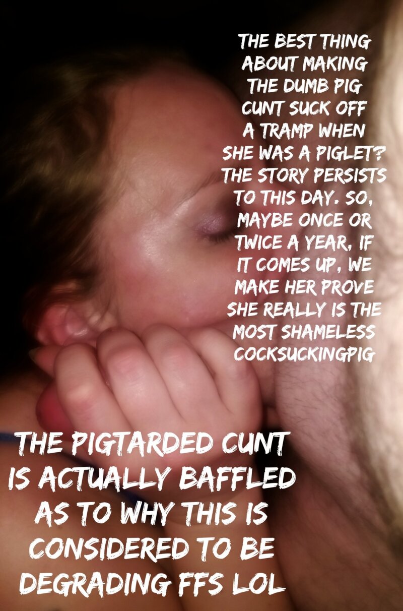 彼女がどんな雄鶏も吸うことを証明するFuckpig picture