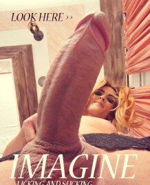 想象一下，舔和吮吸像娘娘腔荡妇一样巨大的娘娘腔公鸡 picture