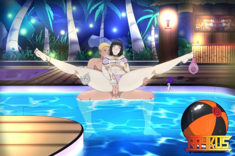 妻と一緒にプールで深夜の楽しみ picture