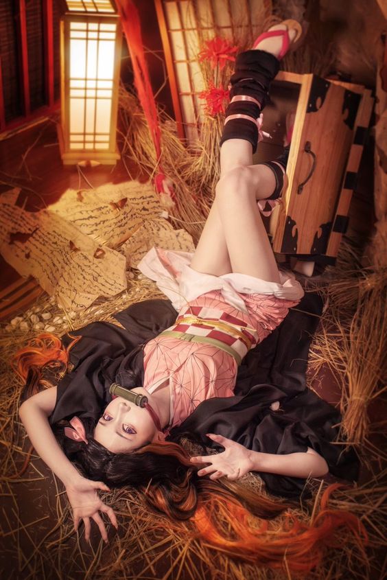 코스프레-Nezuko Kamado del 아니메 Demon Slayer / Kimetsu no Yaiba picture